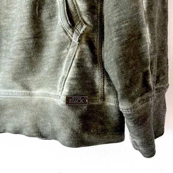 Mens Buckle Henley with long sleeve hoodie - Picture 6 of 8
